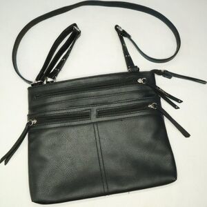 Elegant Black Leather Crossbody Bag